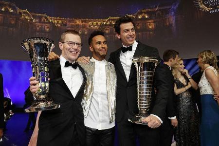 Andy Cowell - Lewis Hamilton - Toto Wolff - FIA Preisverleihung - Versailles