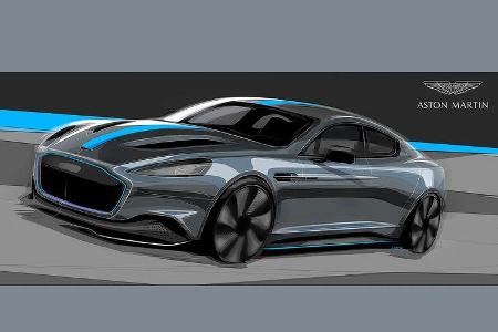 Aston Martin RapidE Skizzen Elektroauto