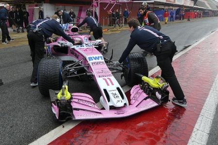Sergio Perez - Force India - Formel 1 Test - Barcelona - Tag 4 - 1. März 2018