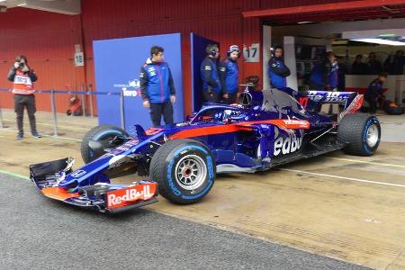 Pierre Gasly - Toro Rosso - Formel 1 Test - Barcelona - Tag 4 - 1. März 2018