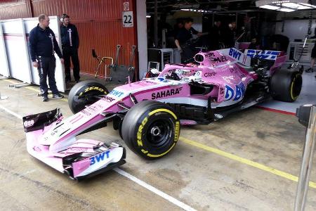 Sergio Perez - Force India - Formel 1 Test - Barcelona - Tag 4 - 1. März 2018