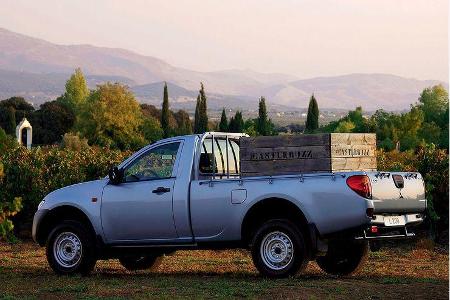 Platz drei der günstigsten Pickups: Der Mitsubishi L200 Single Cab für 24.290 Euro