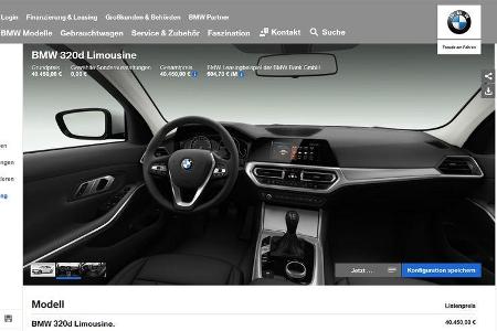 BMW 3er G20 (2018) Konfigurator