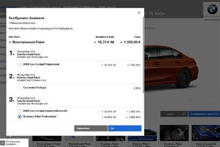 BMW 3er G20 (2018) Konfigurator