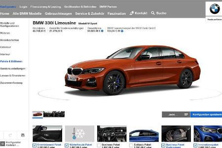 BMW 3er G20 (2018) Konfigurator