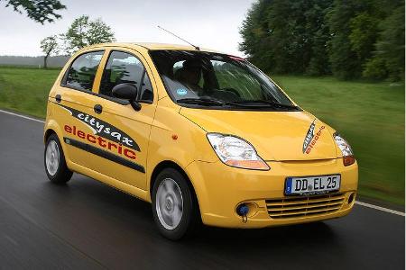 Citysax Elektroauto, Chevrolet Matiz, E-Auto, Ladekabel