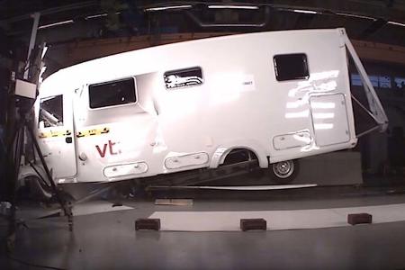 Wohnmobil Crashtest Schweden Zentralamt fŸr Verkehrswesen Trafikverket 2019