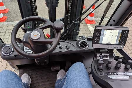 Gabelstaplerfahrt i-Mobility Rallye 2019 Cockpit