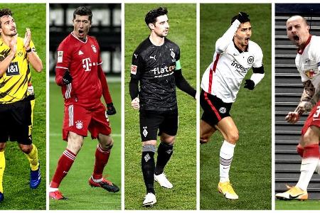 Wie sieht die beste Elf der Bundesliga-Hinrunde aus? Vor allem mal rot, denn obwohl Manuel Neuer fehlt, hat der FC Bayern al...