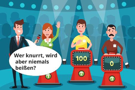 Komische Quizfragen mit Antworten