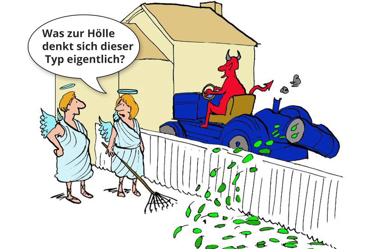 Die besten Witze über Himmel und Hölle
