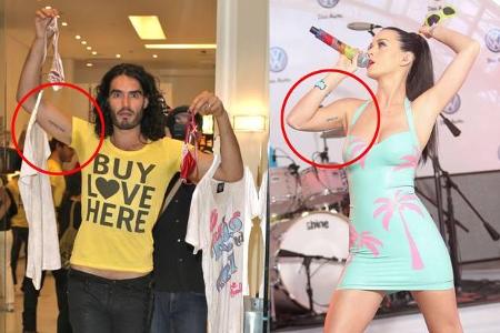 ...Katy Perry und Russell Brand. Die Musikerin und der Comedian wagten 2010 den Schritt vor den Traualtar und den Weg zum Tä...