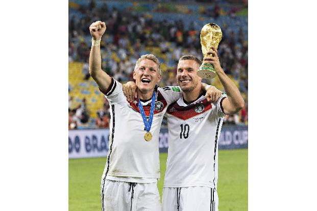 Bastian Schweinsteiger und Lukas Podolski