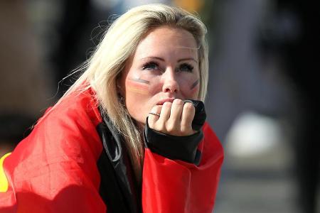 Auch in der Niederlage schön: Ein deutscher Fan nach dem Ausscheiden in der Vorrunde