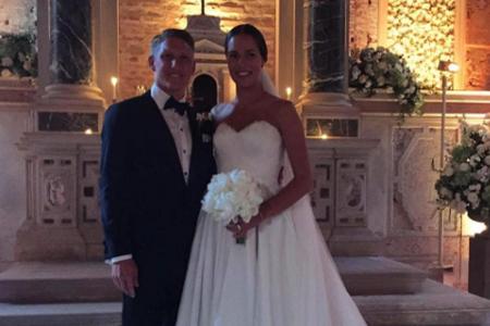 Was für eine Traumhochzeit! Zwei Sportler haben sich gefunden: Fußballer Bastian Schweinsteiger und Tennisspielerin Ana Ivan...