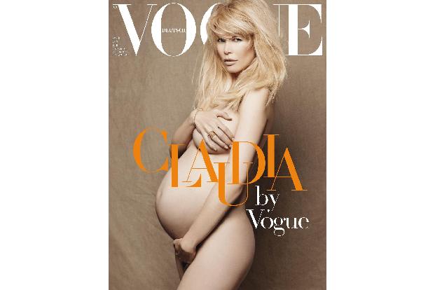 Babybauch, Promi, Claudia Schiffer, schwanger