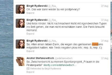 Am 27. August twitterte die Dortmunderin über die Folgen eines One-Night-Stands.