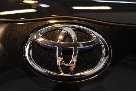 Logo des japanischen Autoherstellers Toyota, fotografiert am...