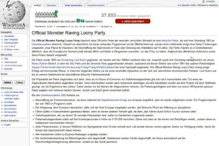 Auch in Deutschland gibt es komische Parteien. Aber gegen die Official Monster Raving Loony Party (Offizielle Partei der ras...