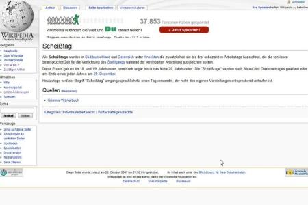 Bald ist es wieder soweit, am 29. Dezember ist der echte und einzig wahre Scheißtag. Zumindest, wenn es nach diesem Wikipedi...