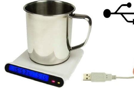 Kleiner Wärmer für Ihren Kaffee am Rechner