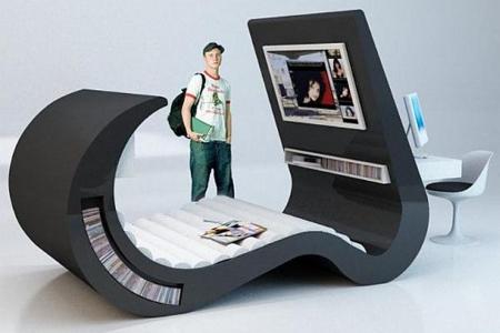 Praktisch und gemütlich: das Sofa mit Fernseher