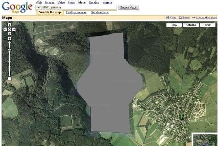 Monzelfeld - Auf einer alten Karte von Google Maps ist das Gebiet bei Monzelfeld in Deutschland zensiert und auf einer aktue...