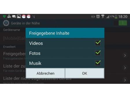 DLNA streamt Videos vom Telefon zum Fernseher.