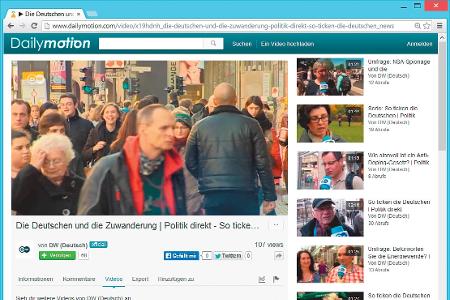 Dailymotion orientiert sich an Youtube und kann durch eine gute Rubrizierung von Inhalten punkten.