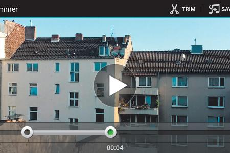 Mit der App Vidtrim lassen sich auf dem Gerät gespeicherte Videos am Anfang und am Ende beschneiden. Das gekürzte Video kann...