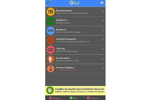 Blur Passwort-Manager