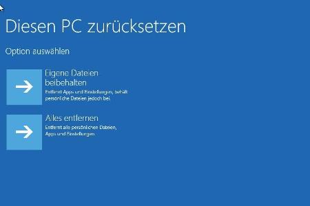 Windows 10 zurücksetzen - Alle Dateien löschen - Wenn Sie möchten, können Sie Ihre persönlichen Dateien behalten oder aber a...