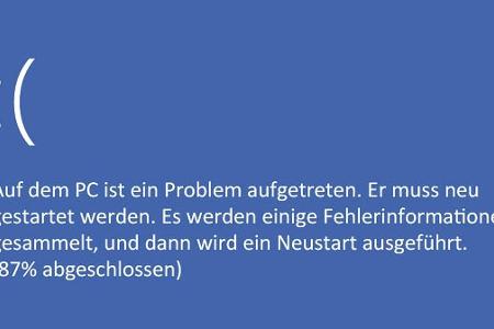 Tritt ein Bluescreen auf, so deutet das auf Hardware-Fehler hin. Zur Fehlerbehebung entfernt man das zuletzt installierte Ge...