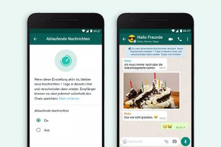 WhatsApp Uhr Bild Nachrichten ablaufen