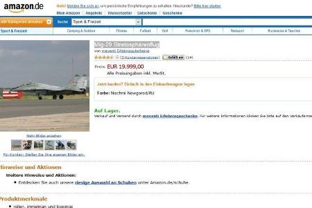 Witzigster Kommentar der Amazon-User: Tipp: Wenn man fünf Flüge absolviert hat, ist beim sechsten Flug als kleine Aufmerksam...