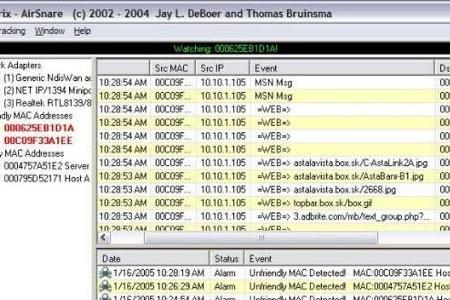 AirSnare - AirSnare ist eine Freeware, die in Ihrem WLAN aktiv wird und fremde MAC-Adressen ortet. Werden verdächtige Rechne...