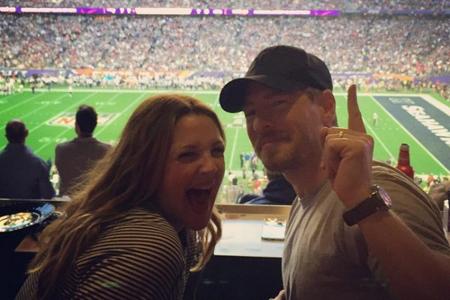 Drew Barrymore und ihr Ehemann nutzten den Super Bowl als Date Night