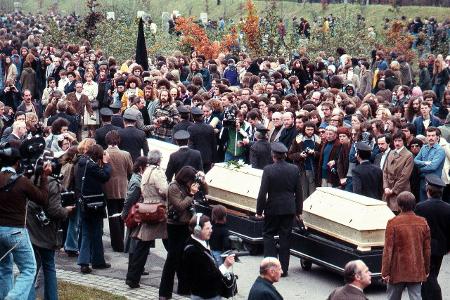 Beerdigung der drei RAF Terroristen Andreas Baader, Gudrun E...