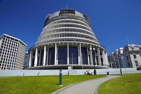 The Beehive, Parliament Buildings, Wellington, Neuseeland Hässlichste Gebäude der Welt