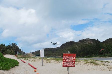 gefährliche flughäfen Gustaf III Airport auf St.Barth, Karibik