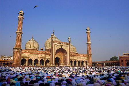 Jama Masjid ist die größte Moschee in Indien