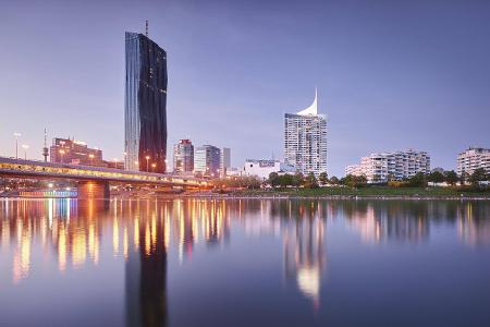 Melia Tower, Skyline Wien Donaustadt, Donauinsel, 22. Bezirk...