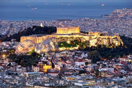 Athen Skyline mit Akropolis