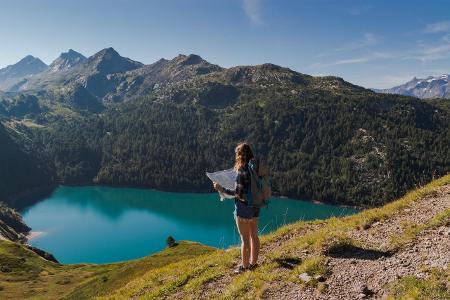 Kanutour durch Bergsee