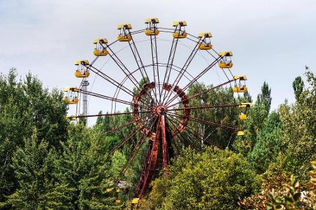 Die Bilder des Riesenrads von Prypjat gingen um die Welt. Am 1. Mai 1986 sollte der Rummelplatz feierlich eröffnet werden. D...