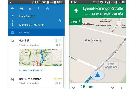 Eine aktive Internetverbindung vorausgesetzt arbeitet Google Maps schnell und zuverlässig.