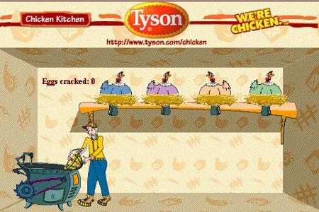 Die Hühner lassen ihre Eier fallen - Ihre Aufgabe ist es, so viele wie möglich davon aufzufangen.