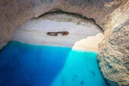 Das Wrack Panagiotis auf der Insel Zakynthos