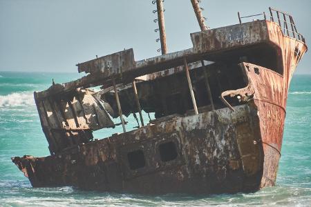 Meisho Maru am Kap Agulhas in Südafrika