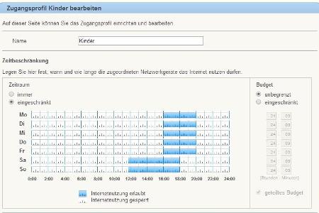 Zeitsperren ermöglichen eine Einschränkung der Internet-Nutzugsdauer.